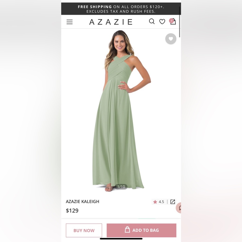 Azazie Bridesmaid Dress - Kaleigh - Color Dusty Sage